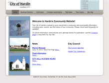 Tablet Screenshot of cityofhardin.com